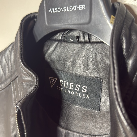 Guess Genuine Leather Jacket Women’s Size M - Picture 9 of 10